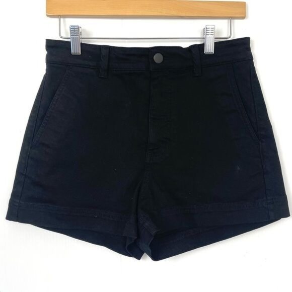 Everlane The Way-High Twill Short Cotton Stretch Black - Picture 6 of 6